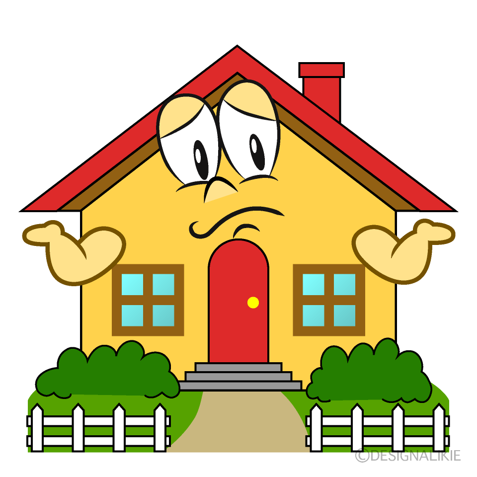 Troubled House Cartoon Character Image