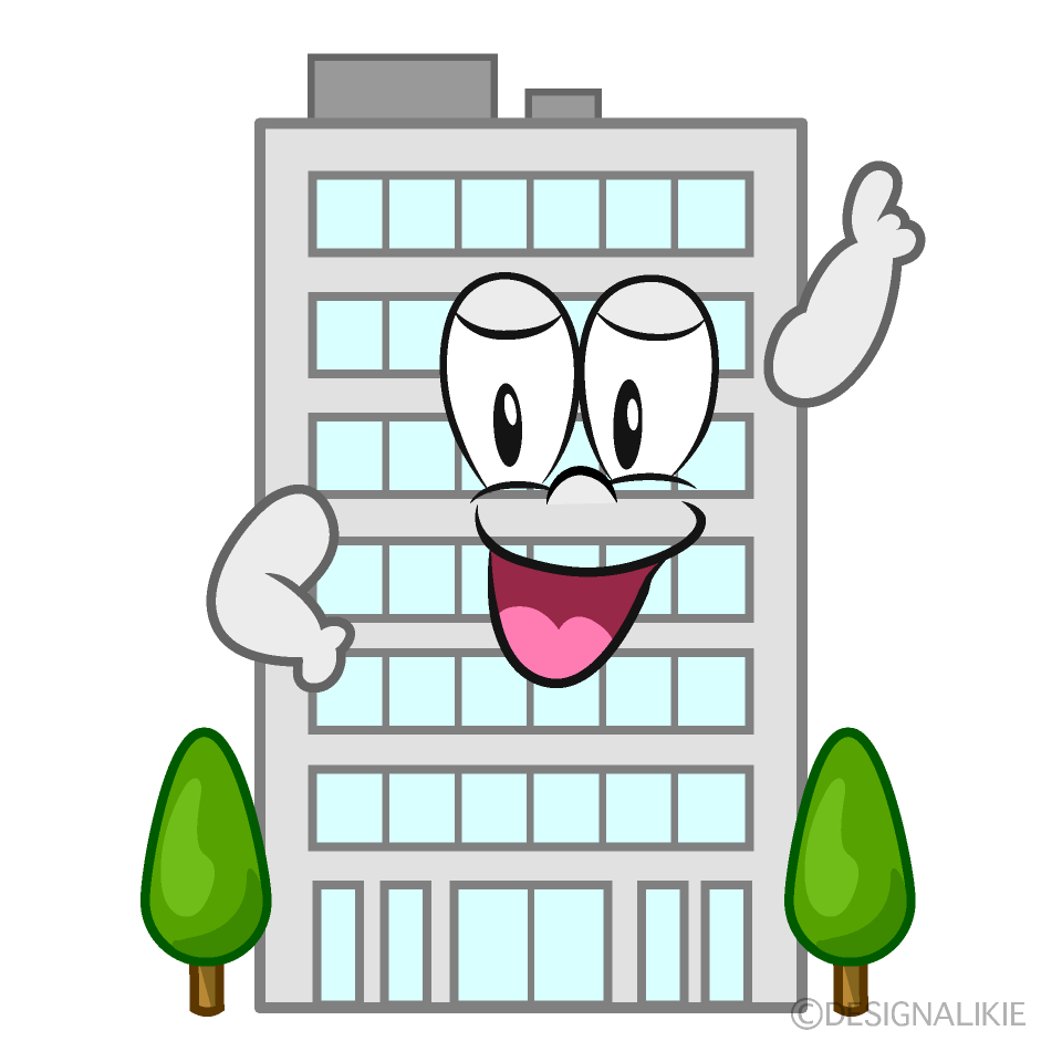 Posing Building Cartoon Character Image