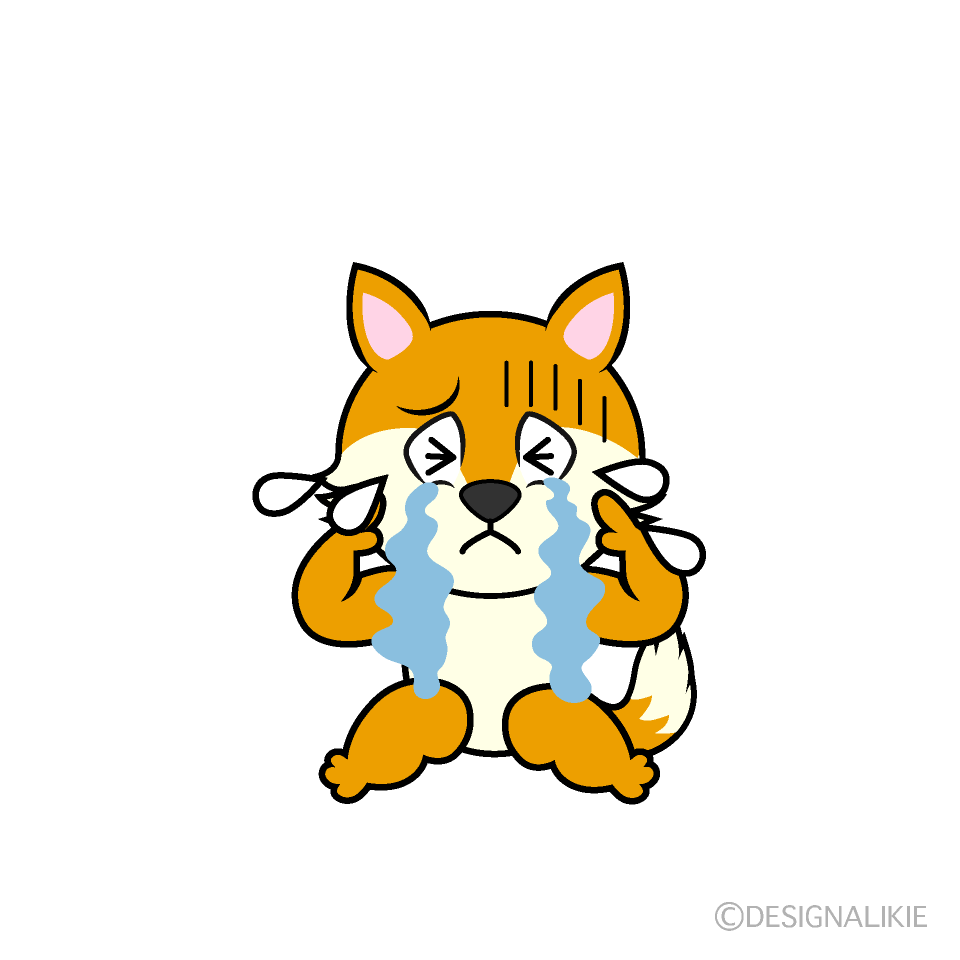 Crying Fox Cartoon Character Image
