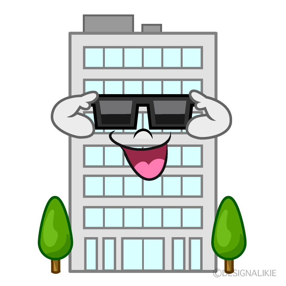 Cool Building Cartoon Character Image