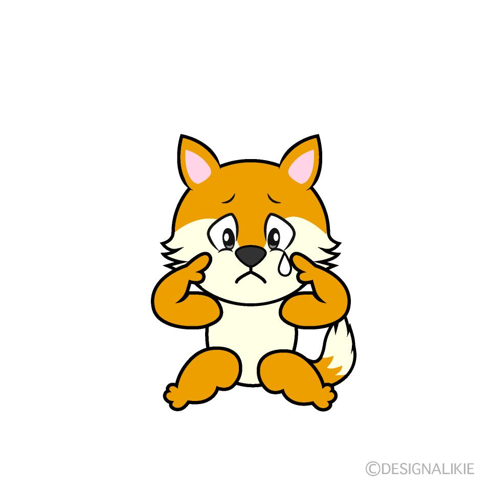 Sad Fox Cartoon Character Image
