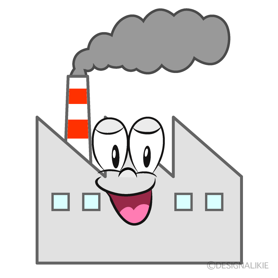 Smiling Factory Cartoon Character Image
