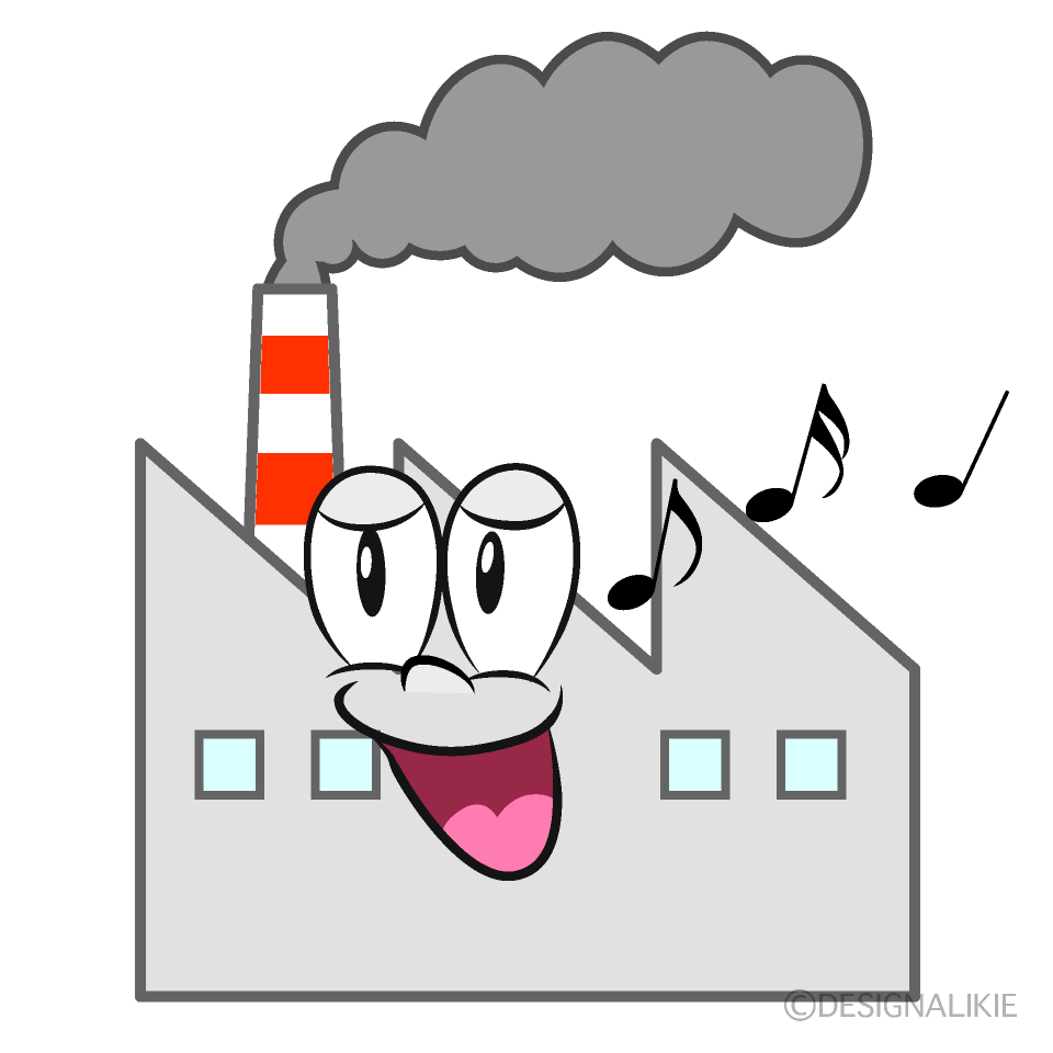 Singing Factory Cartoon Character Image