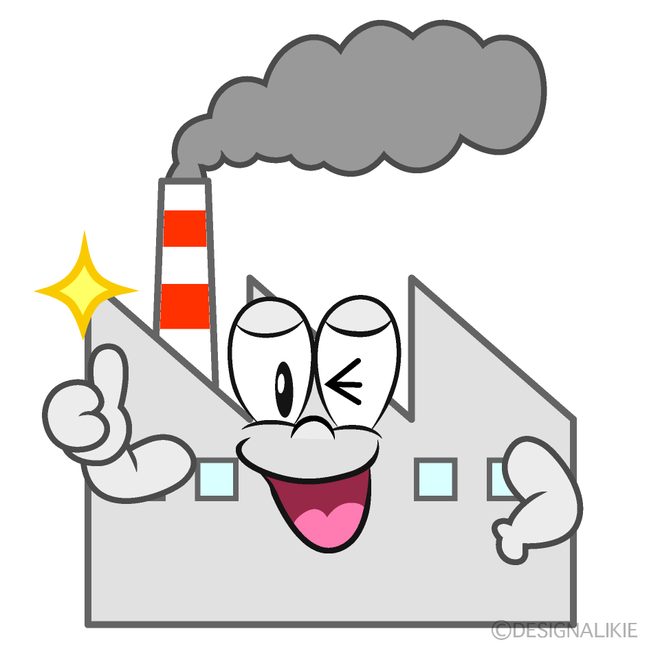 Thumbs up Factory Cartoon Character Image