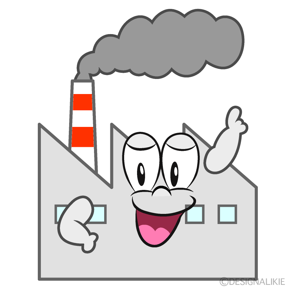 Posing Factory Cartoon Character Image