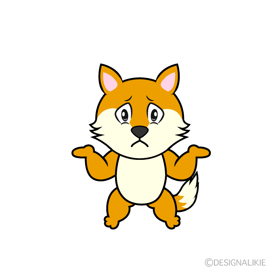 Troubled Fox Cartoon Character Image