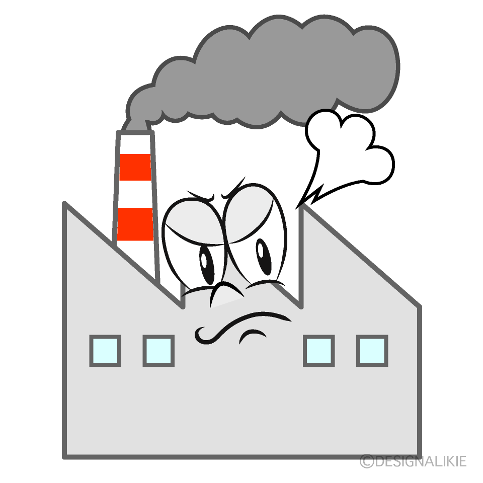 Angry Factory Cartoon Character Image