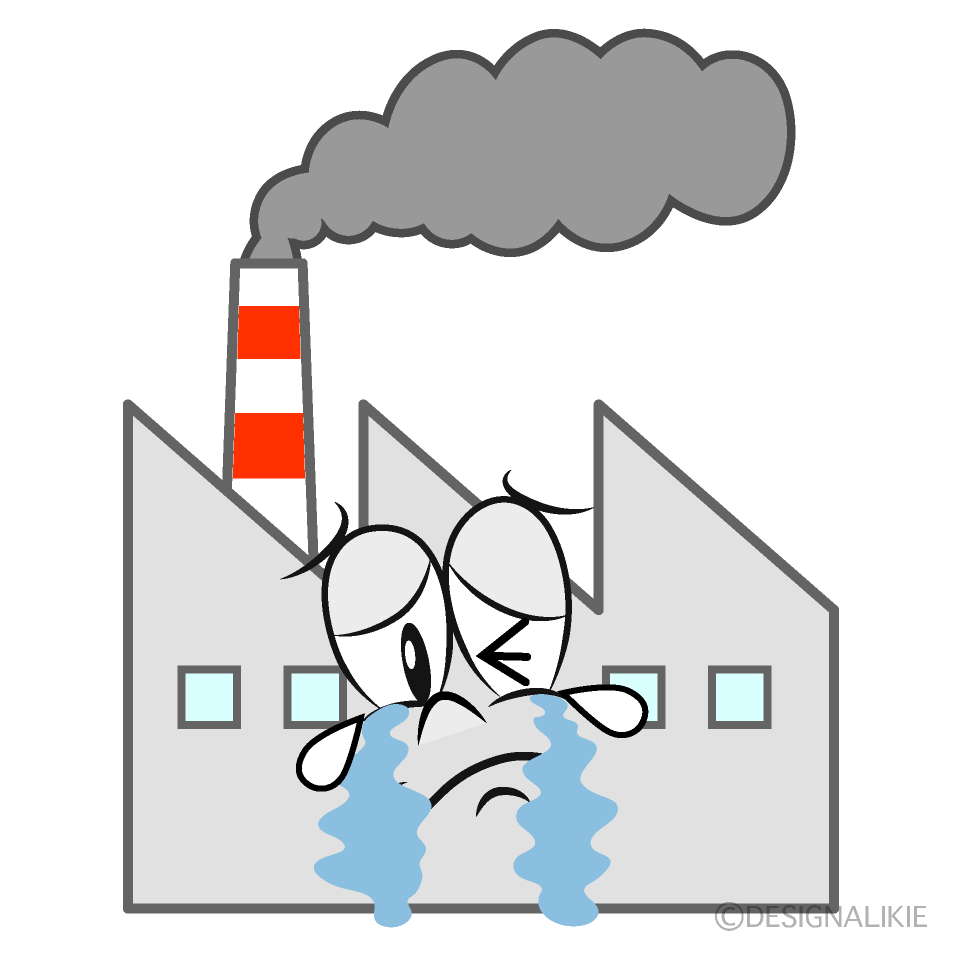 Crying Factory Cartoon Character Image