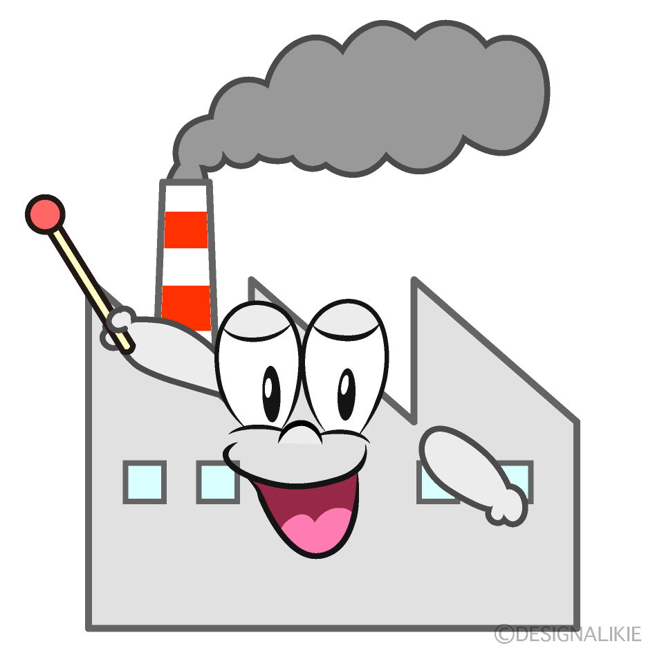 Speaking Factory Cartoon Character Image