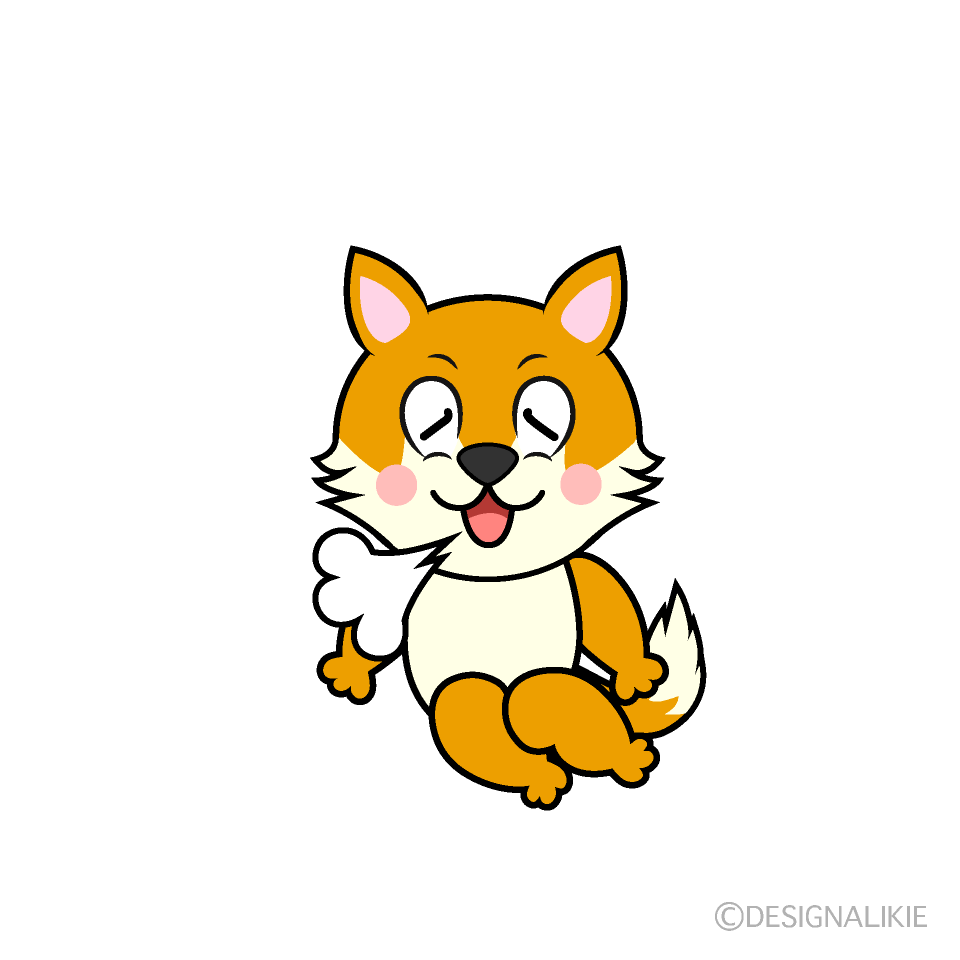 Relaxing Fox Cartoon Character Image