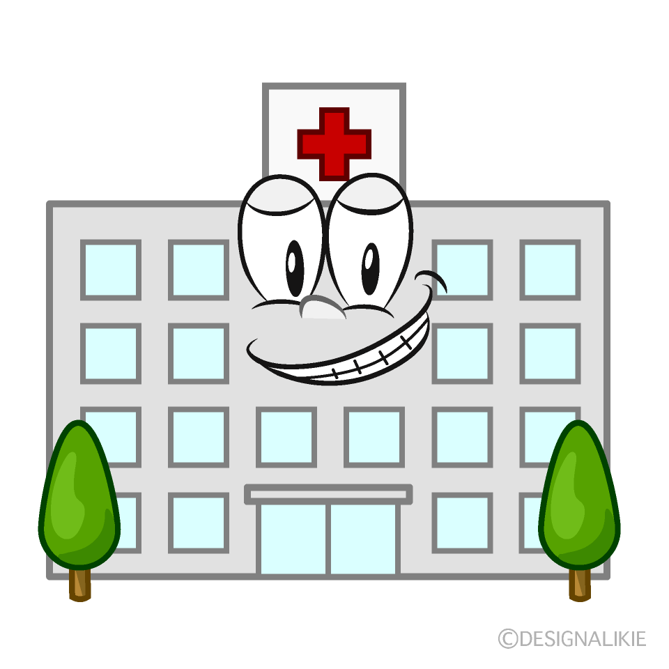 Grinning Hospital Cartoon Character Image
