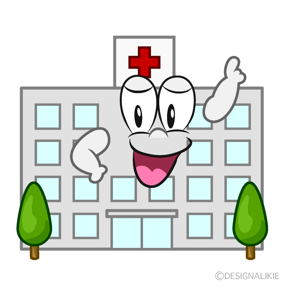 Posing Hospital Cartoon Character Image