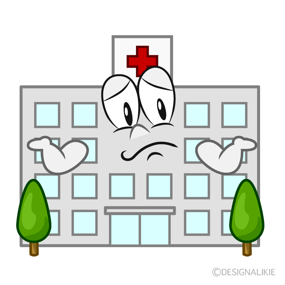 Troubled Hospital Cartoon Character Image