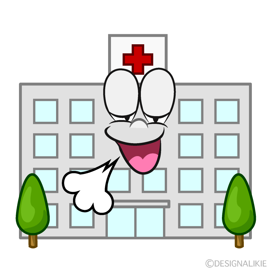 Relaxing Hospital Cartoon Character Image