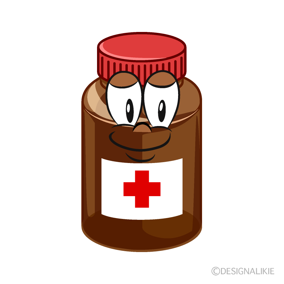 Medicine Bottle Cartoon Character Image