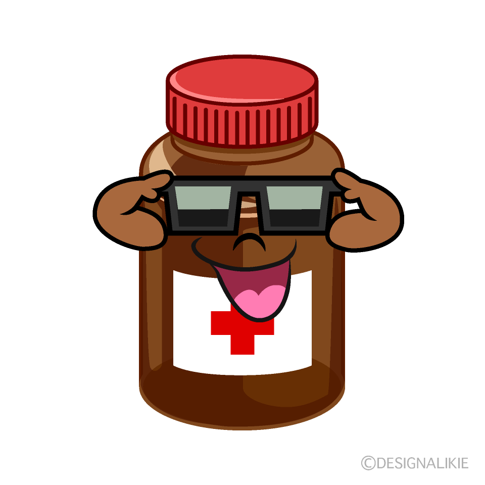 Botella de Medicina Genial Animado
