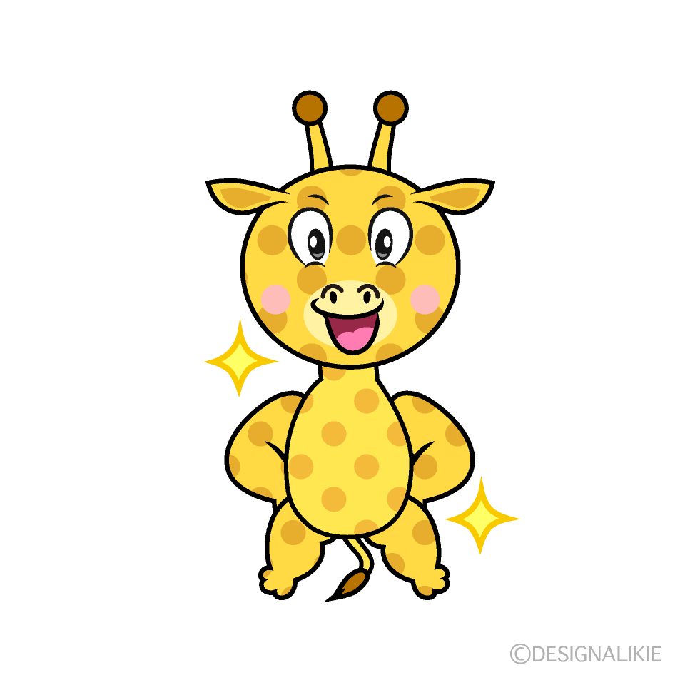 Glitter Giraffe Cartoon Character Image