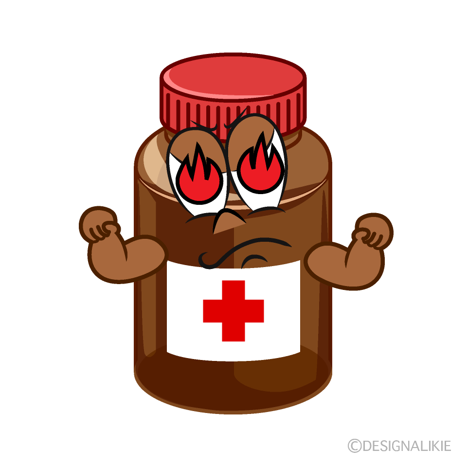 Botella de Medicina Entusiasmo Animado