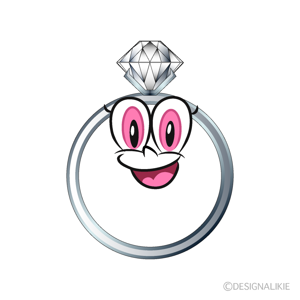 Anillo de Diamante Sonriente Animado