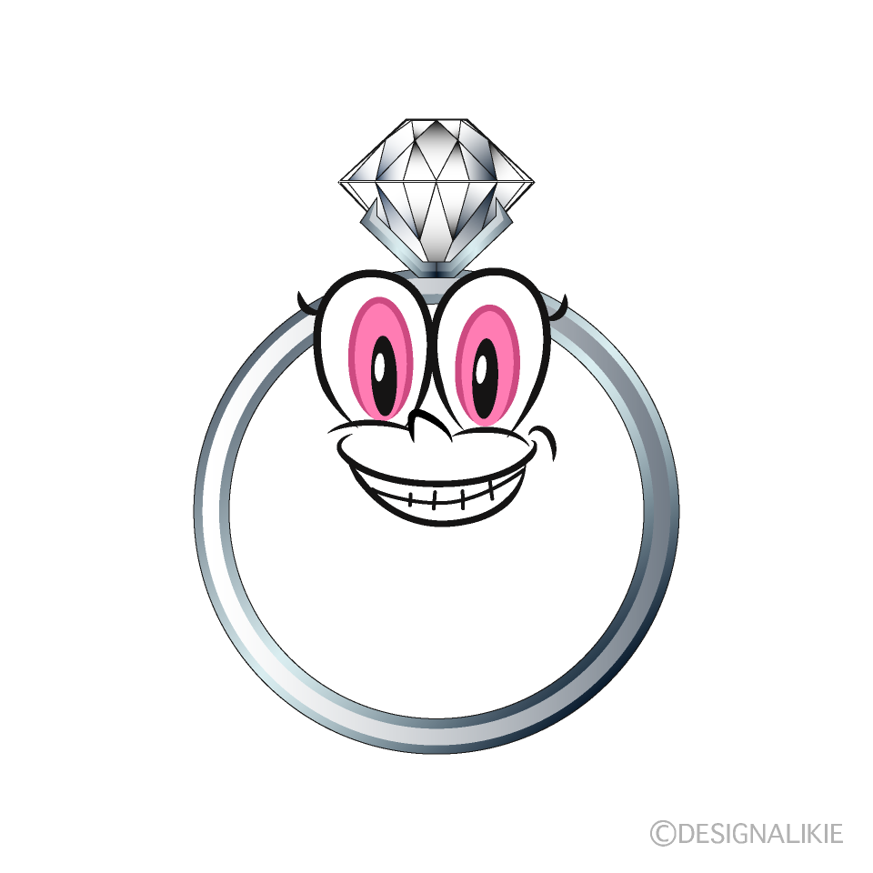Anillo de Diamante Sonriente Animado