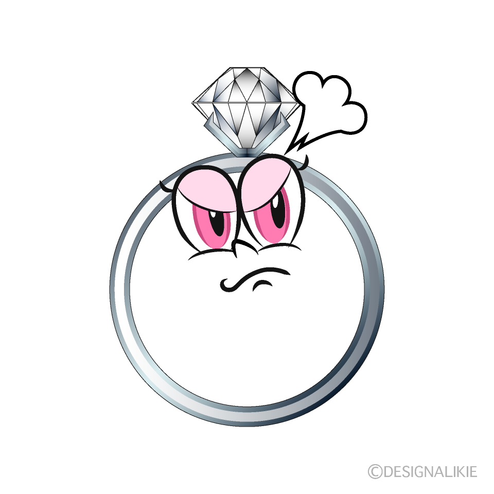Anillo de Diamante Enojado Animado