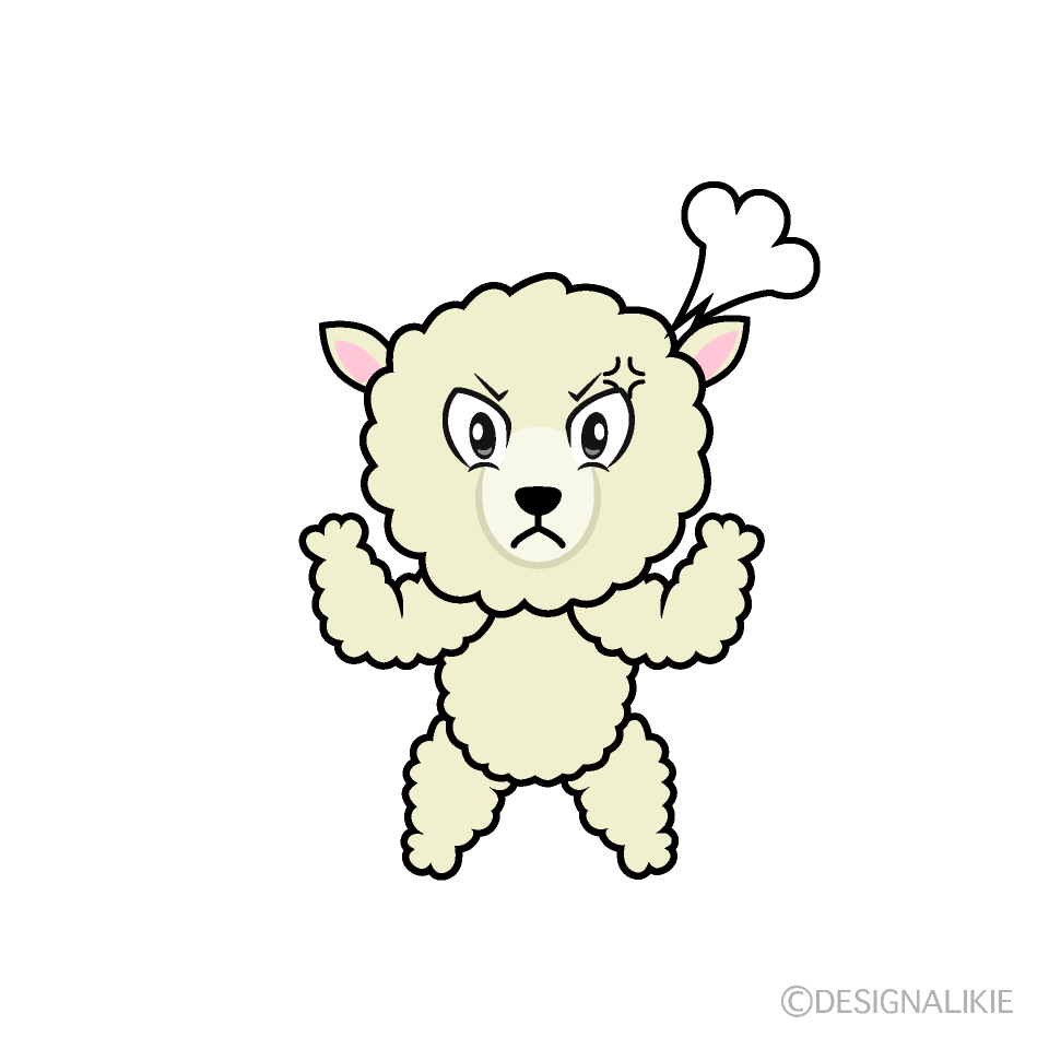 Angry Sheep Cartoon Character Image