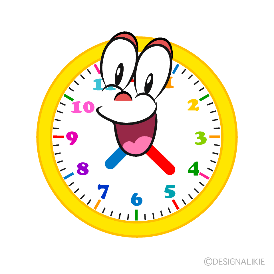 Surprising Clock Cartoon Character Image