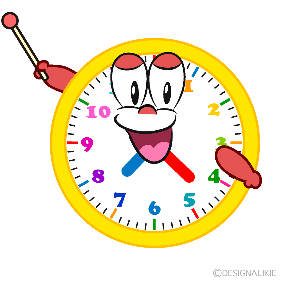Speaking Clock Cartoon Character Image