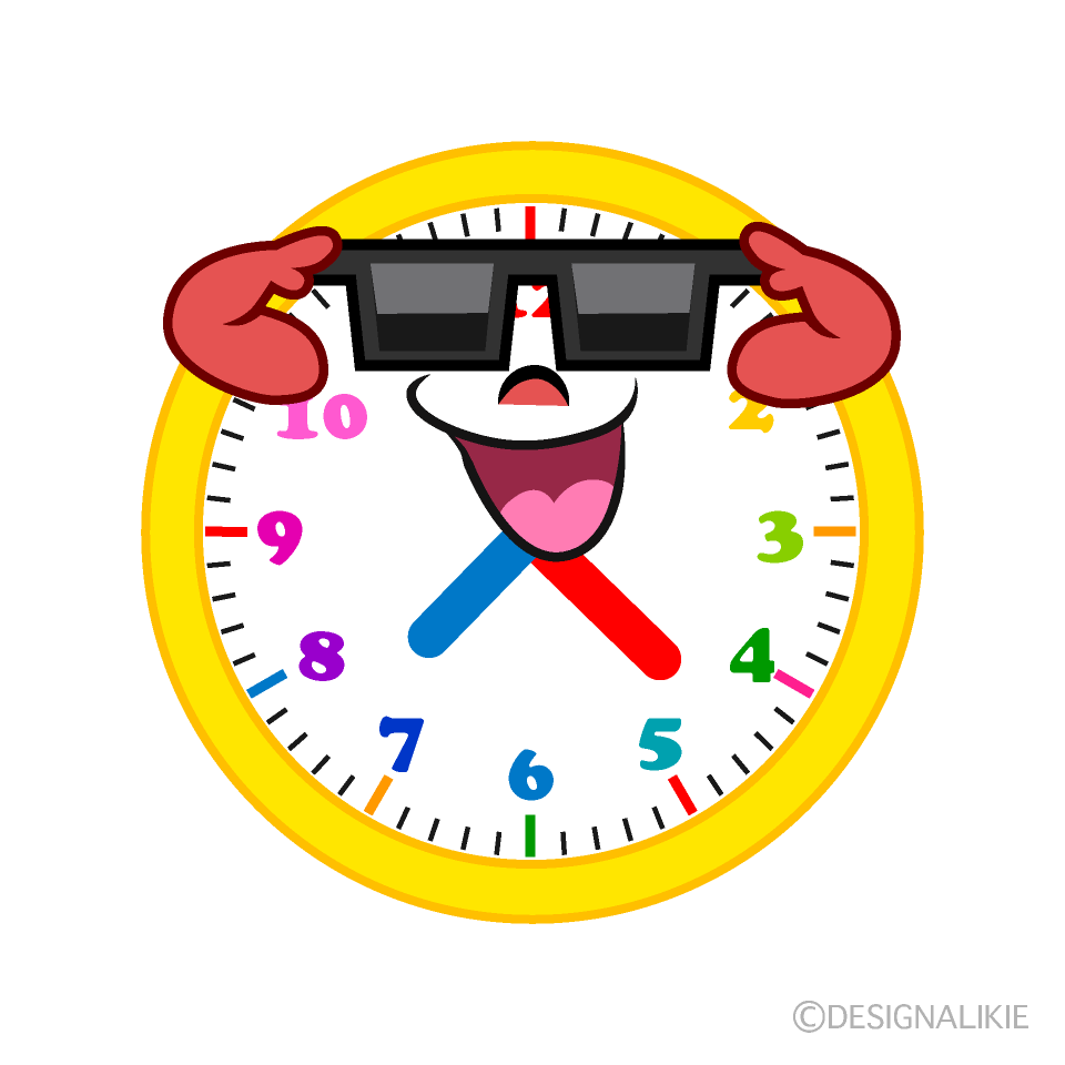 Cool Clock Cartoon Character Image