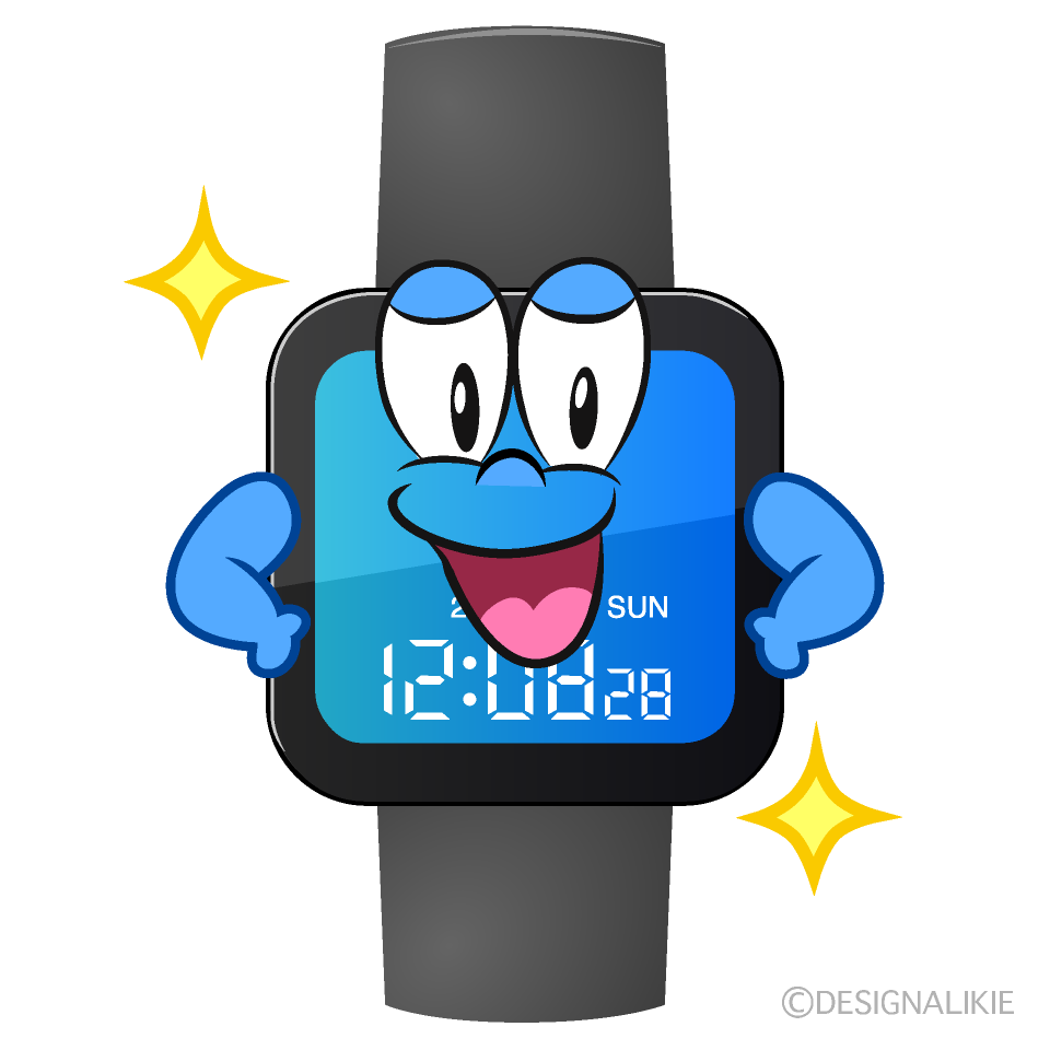 Glitter Watch Cartoon Character Image