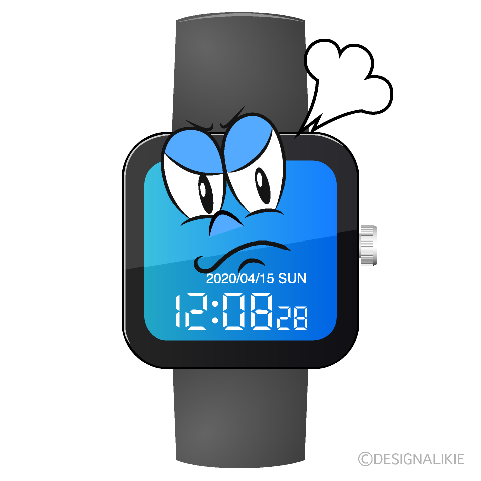 Angry Watch Cartoon Character Image