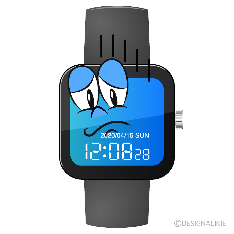 Depressed Watch Cartoon Character Image
