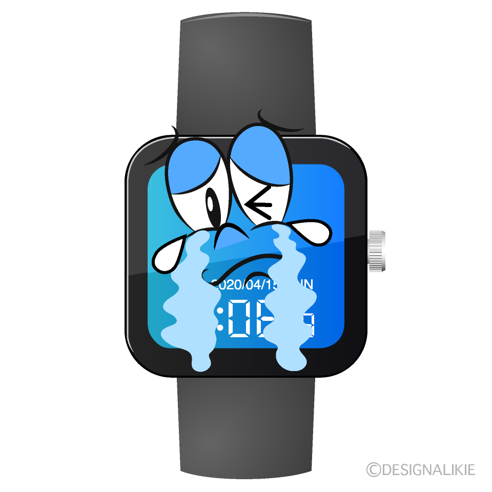 Crying Watch Cartoon Character Image