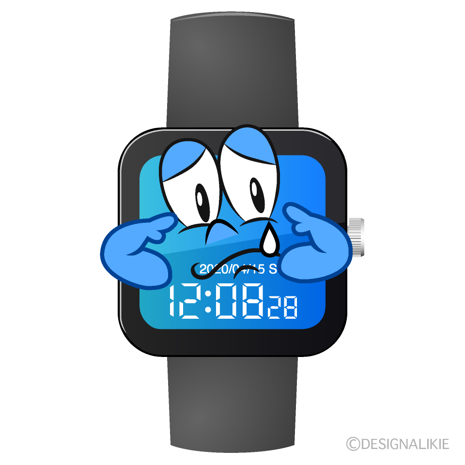 Sad Watch Cartoon Character Image
