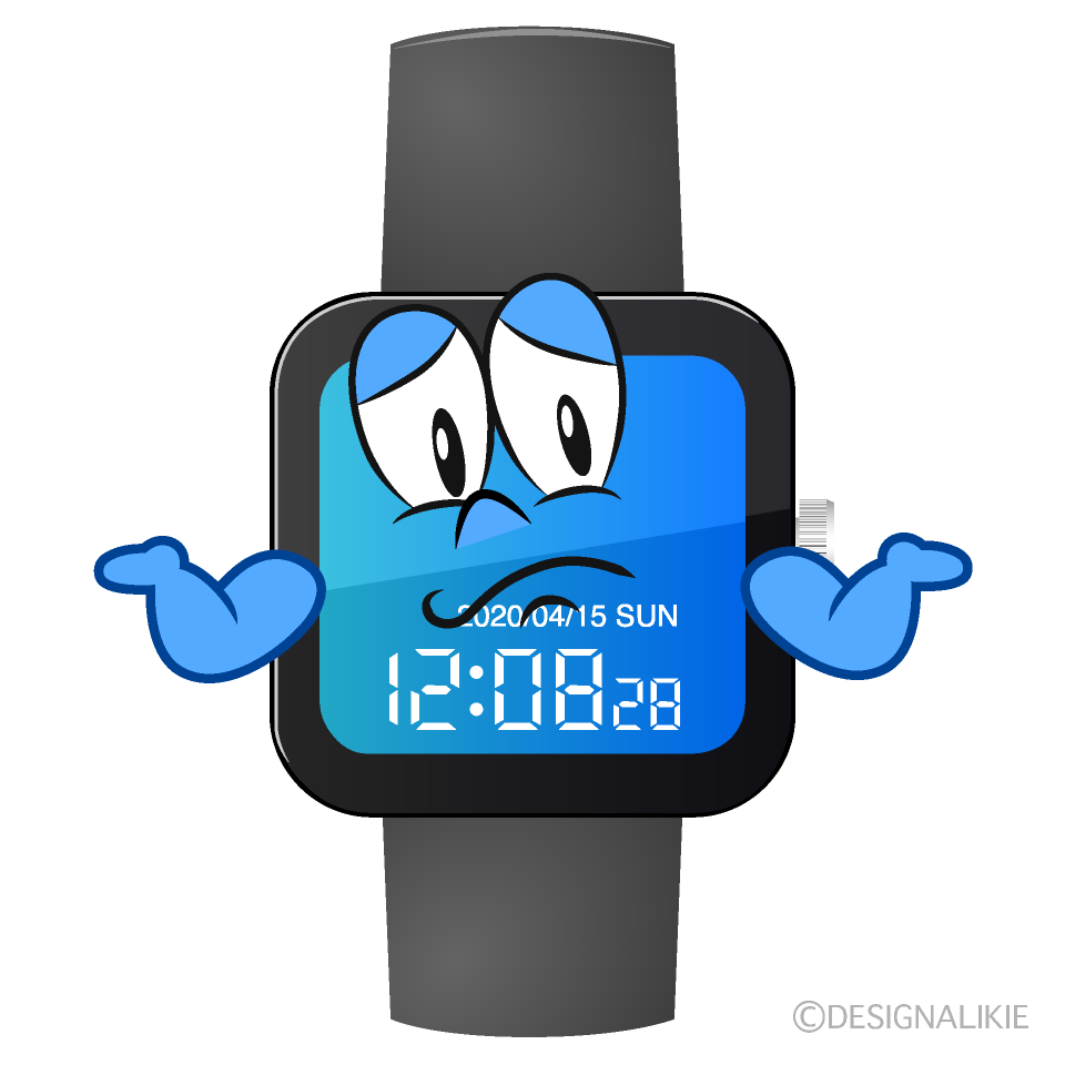 Troubled Watch Cartoon Character Image