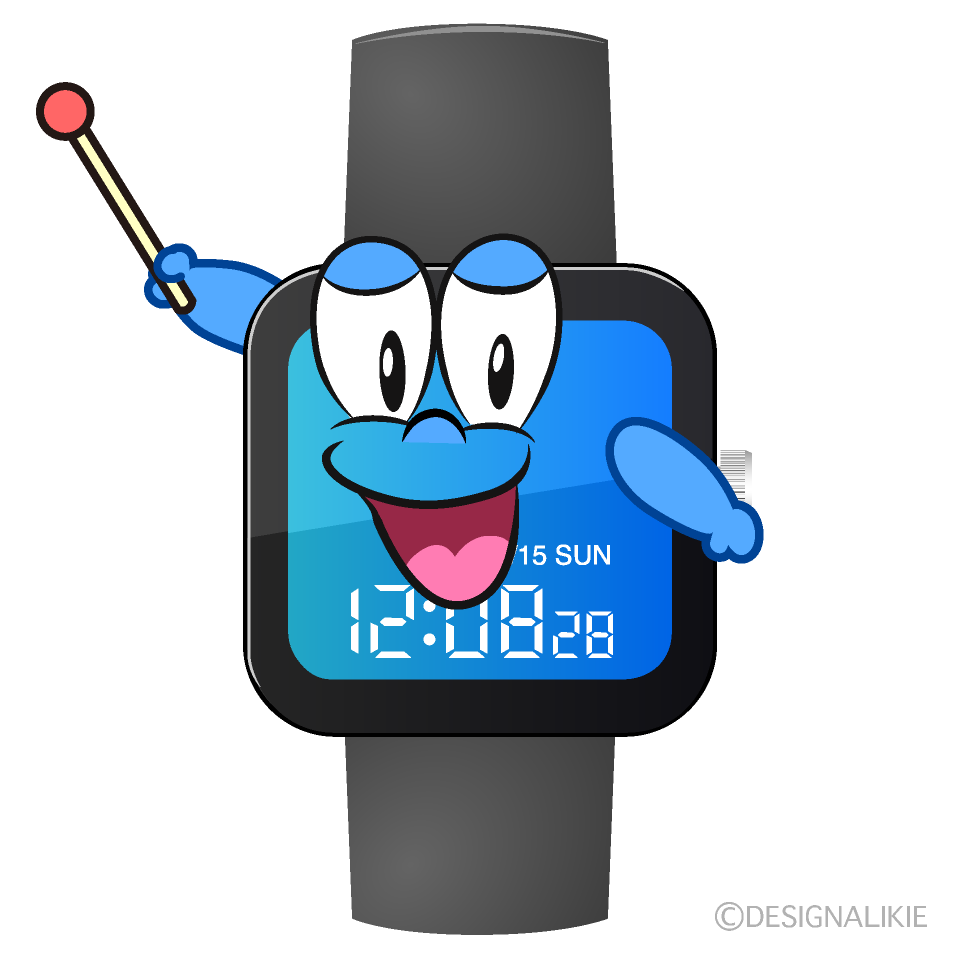 Speaking Watch Cartoon Character Image