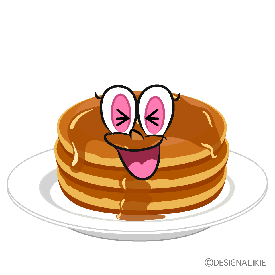 Laughing Pancake Cartoon Character Image
