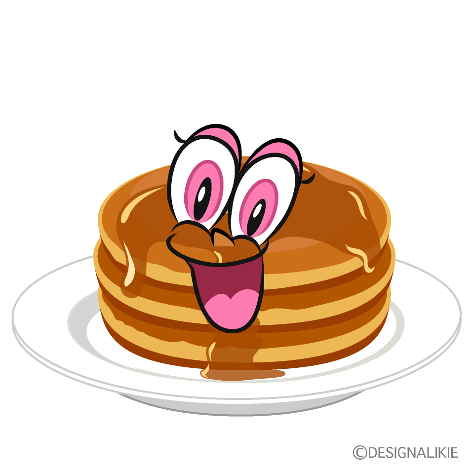 Surprising Pancake Cartoon Character Image