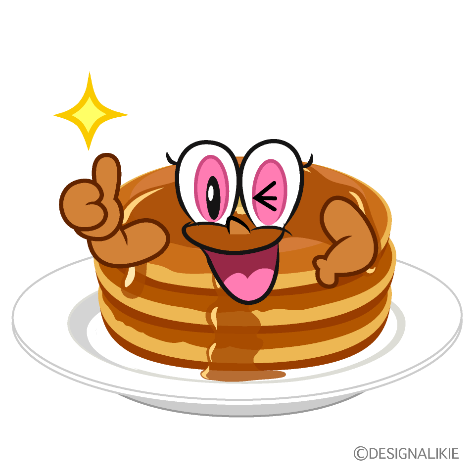 Thumbs up Pancake Cartoon Character Image