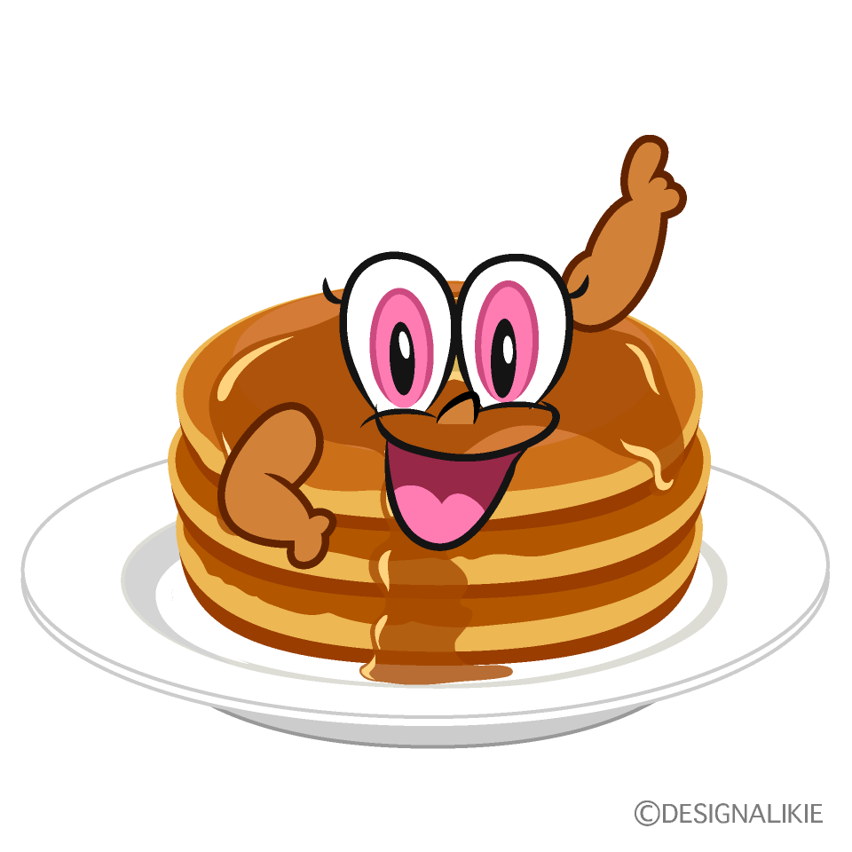 Posing Pancake Cartoon Character Image