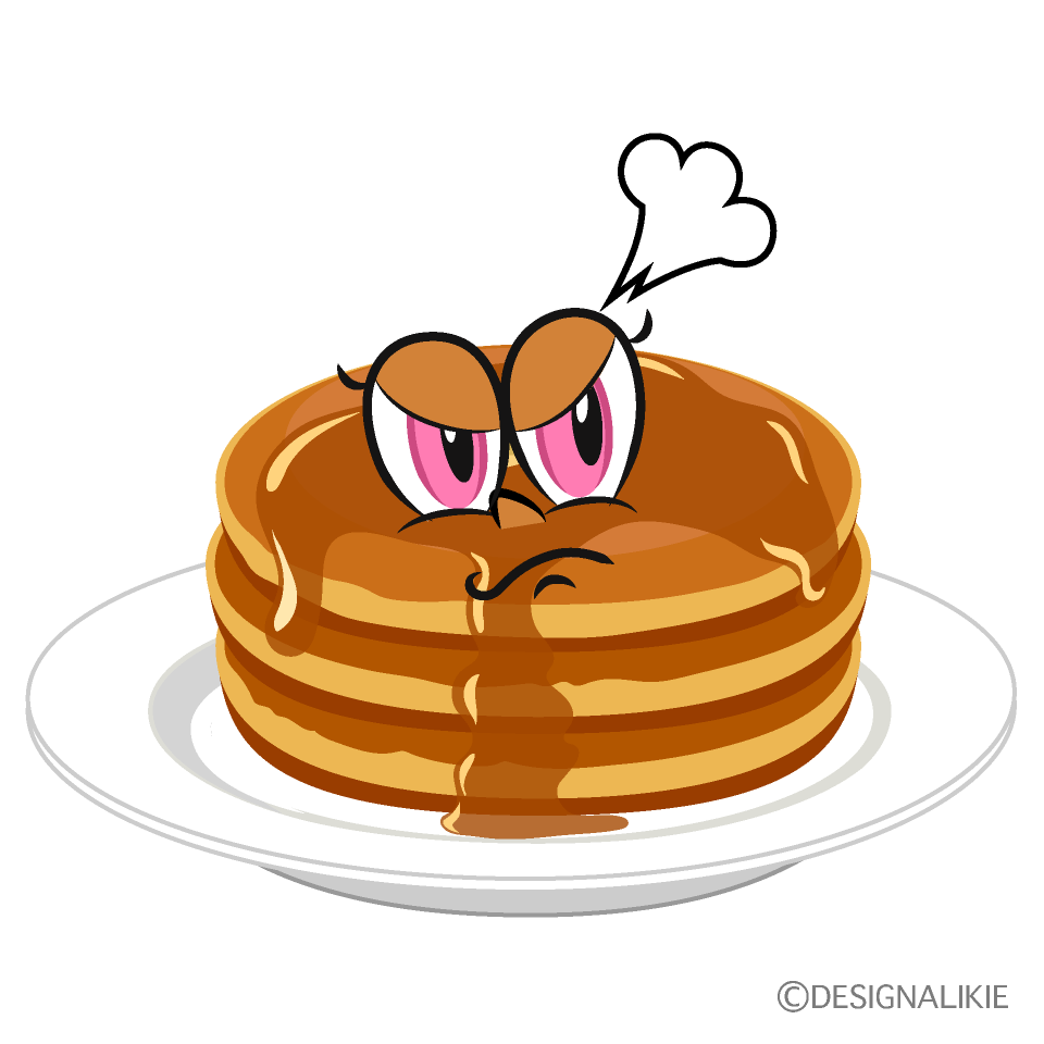 Angry Pancake Cartoon Character Image