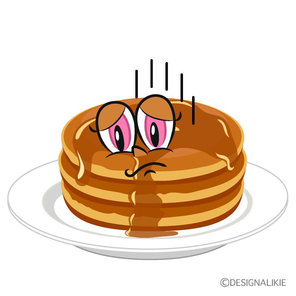 Depressed Pancake Cartoon Character Image