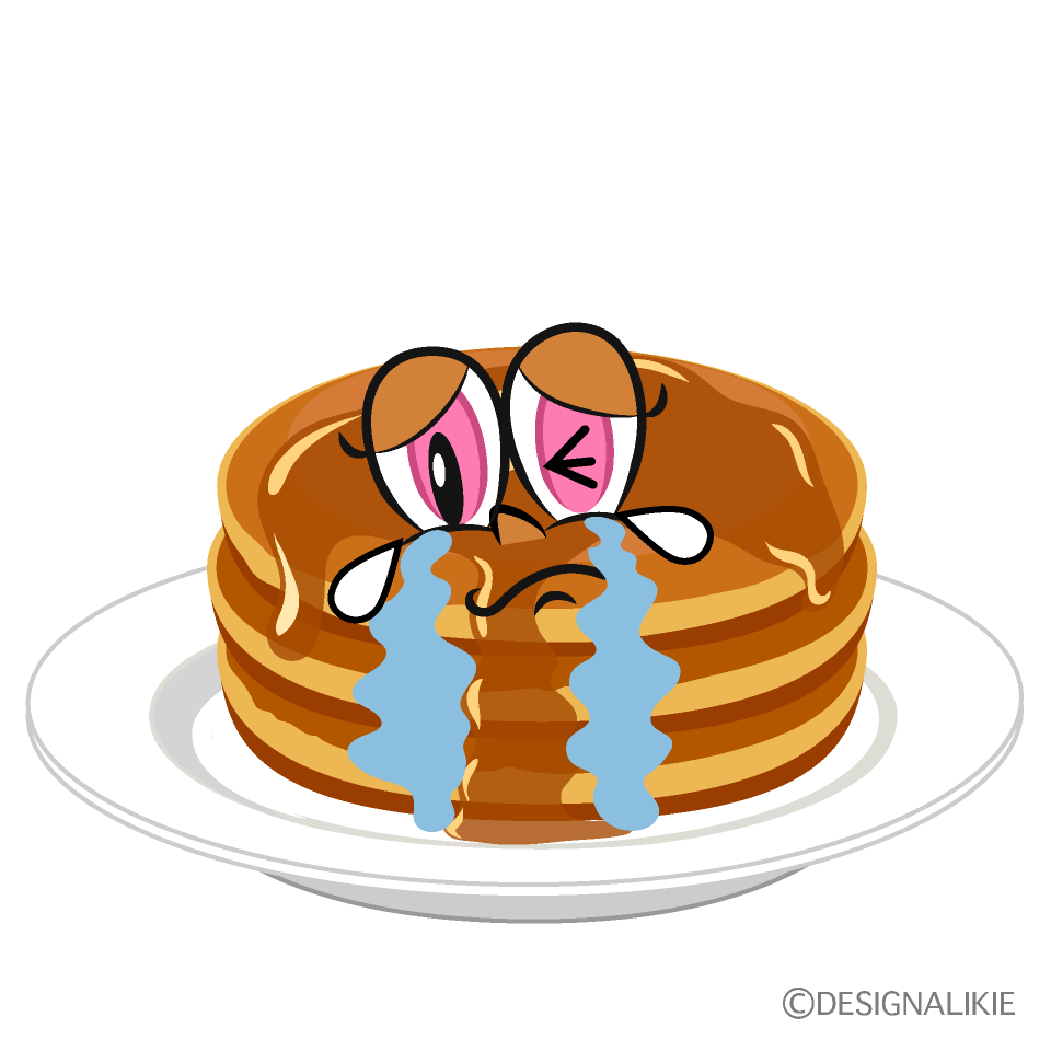 Crying Pancake Cartoon Character Image
