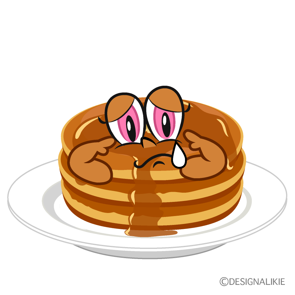 Sad Pancake Cartoon Character Image