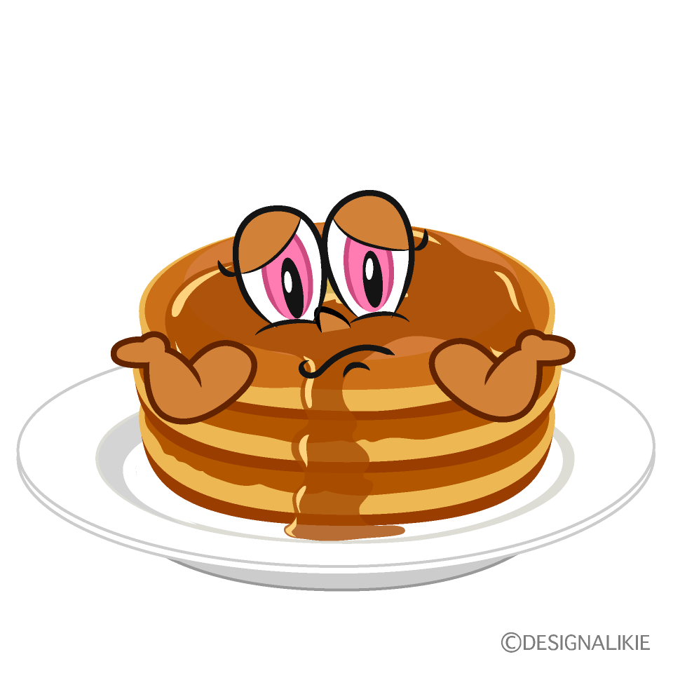 Troubled Pancake Cartoon Character Image