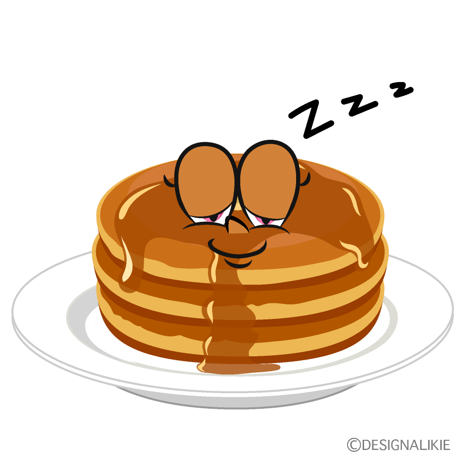 Sleeping Pancake Cartoon Character Image