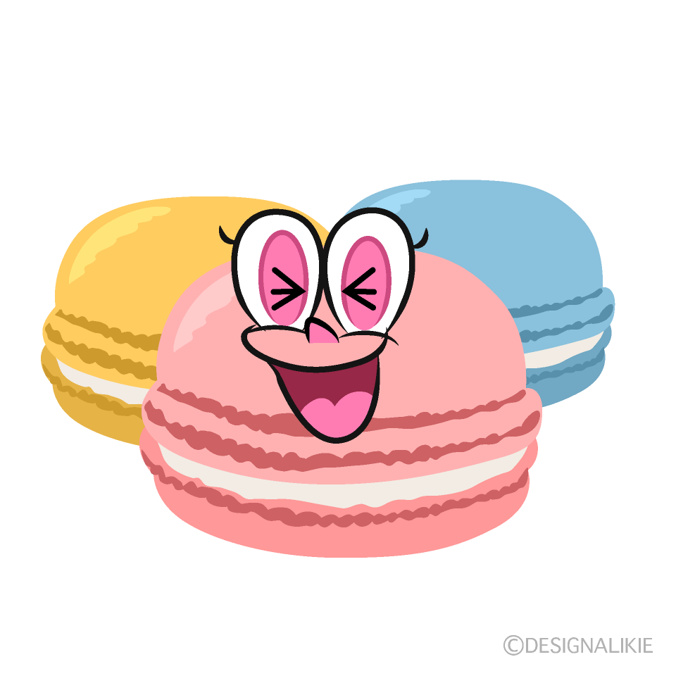 Laughing Macaroons Cartoon Character Image