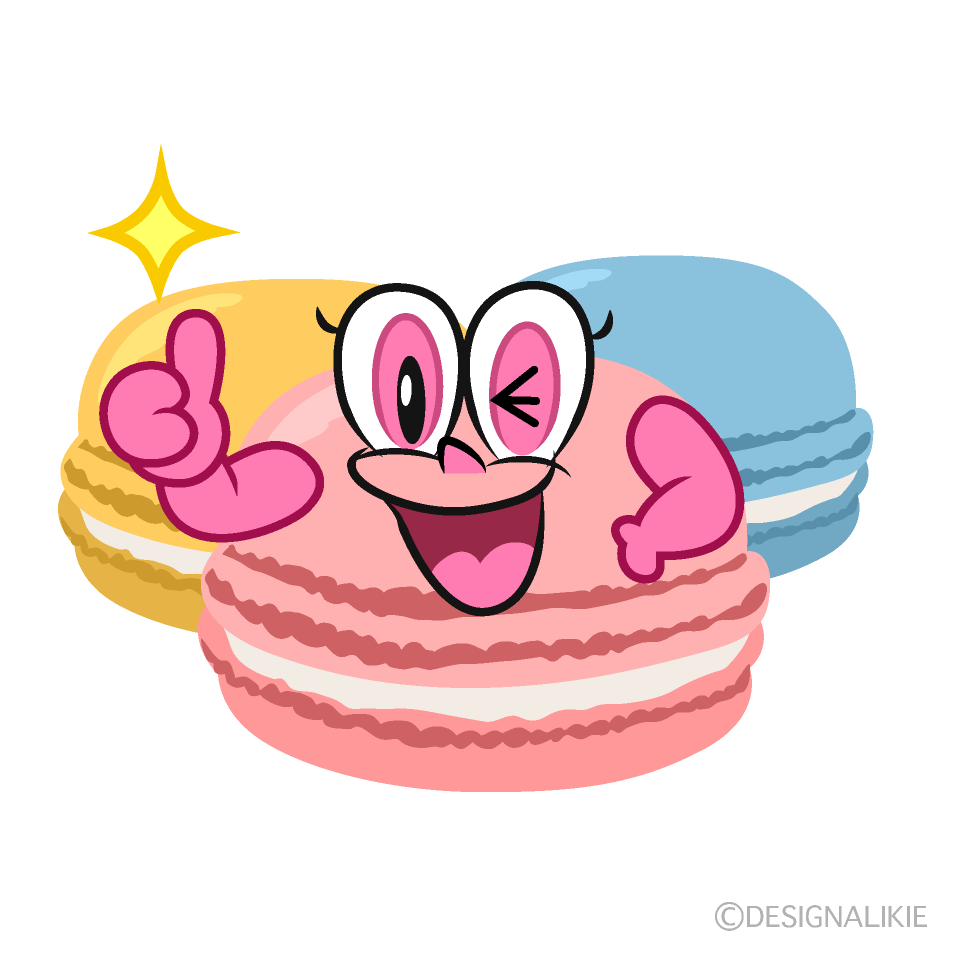 Thumbs up Macaroons Cartoon Character Image