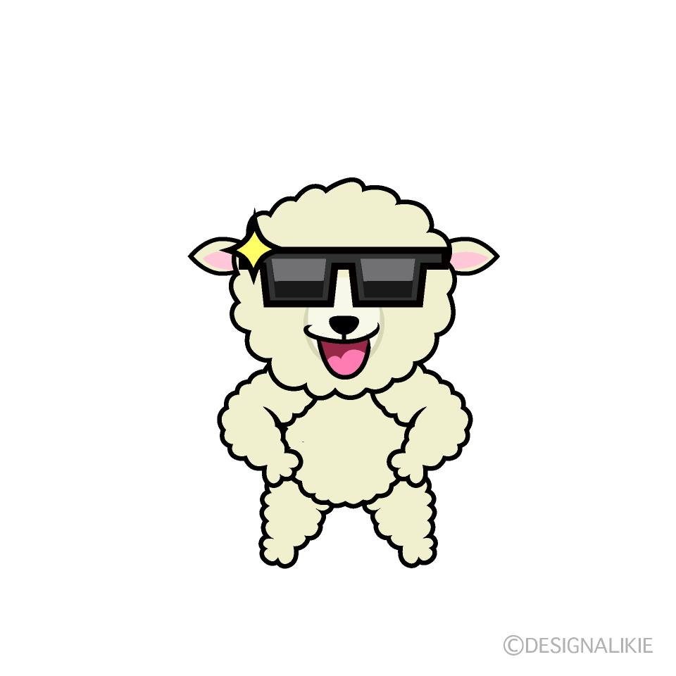 Cool Sheep Cartoon Character Image