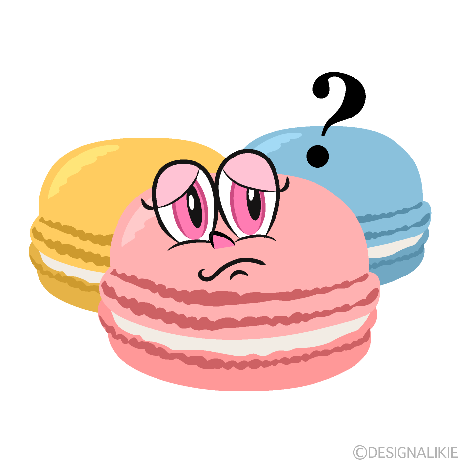 Thinking Macaroons Cartoon Character Image